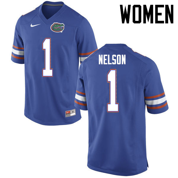 Women Florida Gators #1 Reggie Nelson College Football Jerseys Sale-Blue